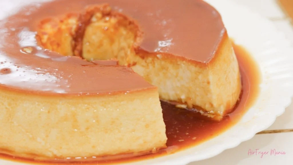 pudim de leite condensado na airfryer