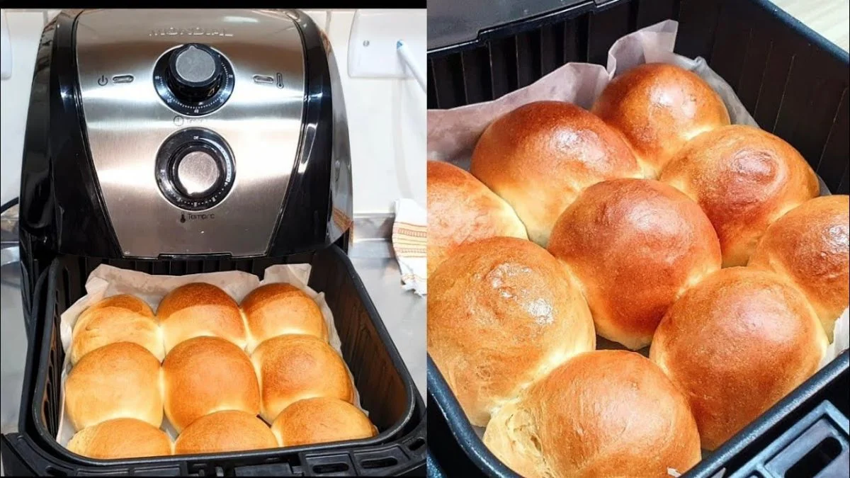 pão caseiro na airfryer